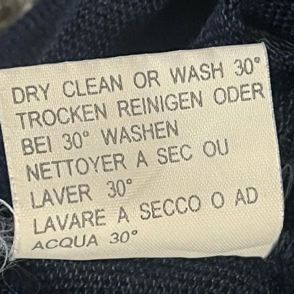 Vtg Valentino studio linen polo shirt navy extra large - Picture 6 of 8